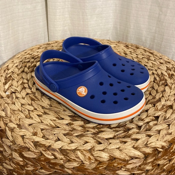 CROCS Other - Crocs blue orange white toddler